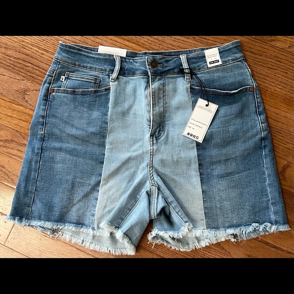 Judy Blue high waist Two-Tone Shorts. Sz 1x